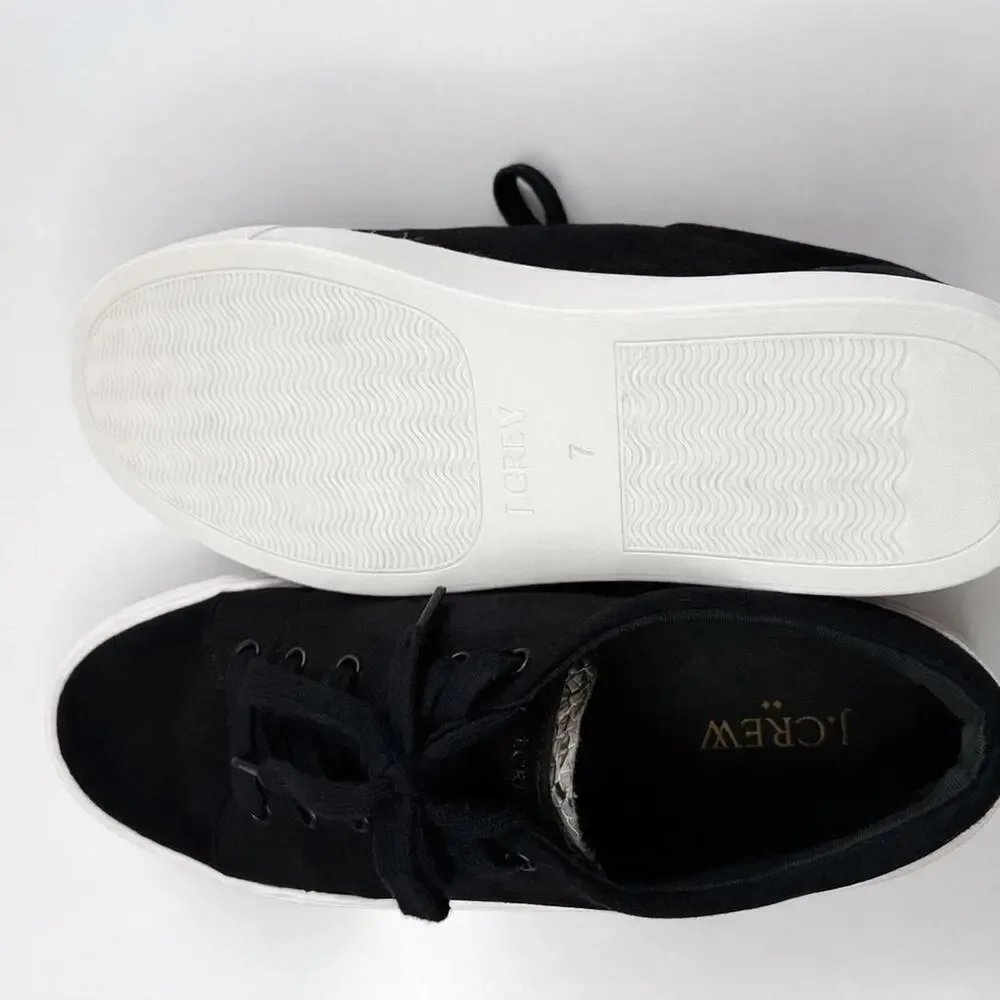 Blokecore J. Crew Road Trip Sneakers – Black Faux Suede‎ Snake Accent – Size 7